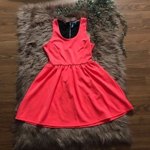 Glamour Neon Pink A-Line dress (size small)